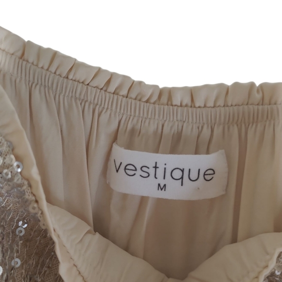 Vestique Sequin Tiered Party Dress Size Medium - Picture 3 of 13